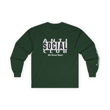 Load image into Gallery viewer, Unisex Long Sleeve Tee - Anti-Social Club, Graphic Shirt, Casual Wear, Gift for Introverts, Unique Style, Trendy Fashion