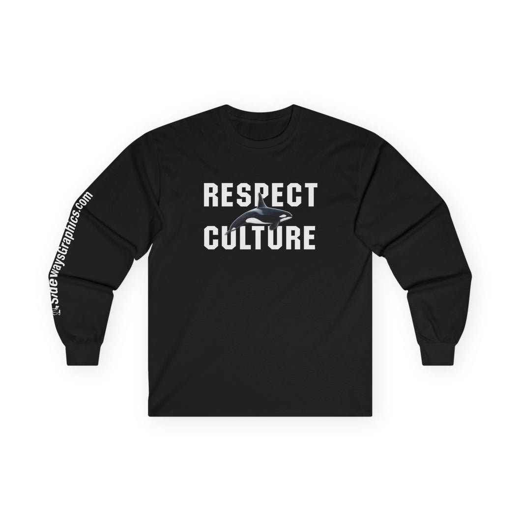 Respect Culture Long Sleeve Tee, Unisex Casual Shirt, Streetwear, Gift for Activists, Cultural Awareness Merchandise