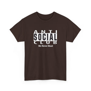 Unisex Anti Social Club Tee - Casual Fashion, Graphic Tee, Gift for Teens, Streetwear Apparel, Trendy Shirt