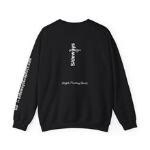 Load image into Gallery viewer, Crewneck Sweatshirt — "How Did We Get Here" Retro Road Sign Graphic