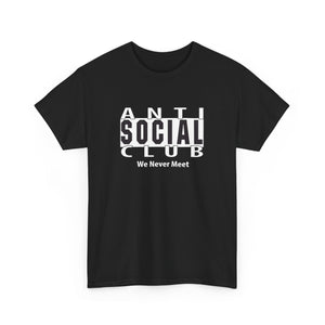 Unisex Anti Social Club Tee - Casual Fashion, Graphic Tee, Gift for Teens, Streetwear Apparel, Trendy Shirt