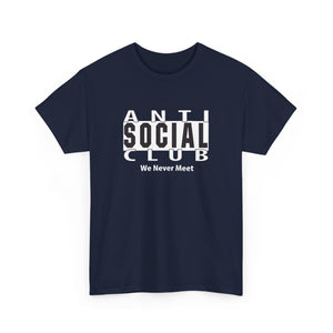 Unisex Anti Social Club Tee - Casual Fashion, Graphic Tee, Gift for Teens, Streetwear Apparel, Trendy Shirt