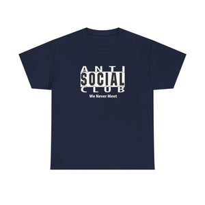 Unisex Anti Social Club Tee - Casual Fashion, Graphic Tee, Gift for Teens, Streetwear Apparel, Trendy Shirt
